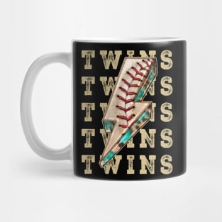 Aesthetic Design Twins Gifts Vintage Styles Baseball Mug